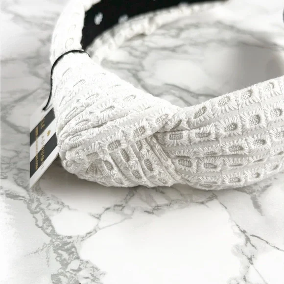 Lele Sadoughi Bianca Eyelet Knotted Headband - Picture 4 of 9